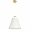 Dainolite Emperor Pendant Light - 1-Light - 13-in X 11-in - Aged Brass