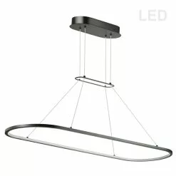 Dainolite Daytona Pendant Light - 1-Light - 40-in X 0.5-in - Matte Black