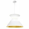 Dainolite Patricia Pendant Light - 1-Light - 18-in X 11.5-in - White And Gold -Dainolite Shop 330733906 MainImage 001