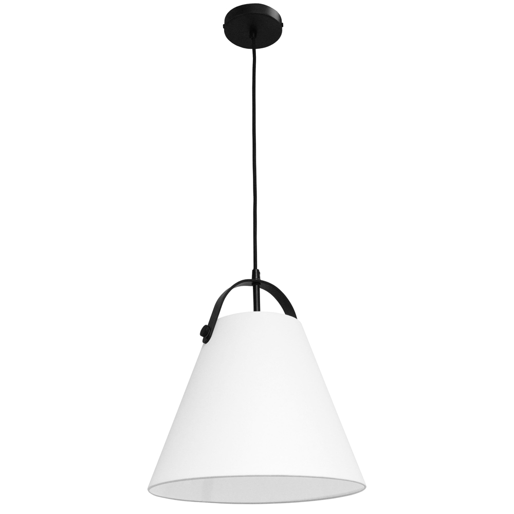 Dainolite Emperor Pendant Light - 1-Light - 13-in X 11-in - Matte Black/White 3 Dainolite Emperor Pendant Light - 1-Light - 13-in X 11-in - Matte Black/White