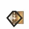 Dainolite Glasglow Wall Sconce - 1-Light - 9-in - Matte Black And Vintage Bronze