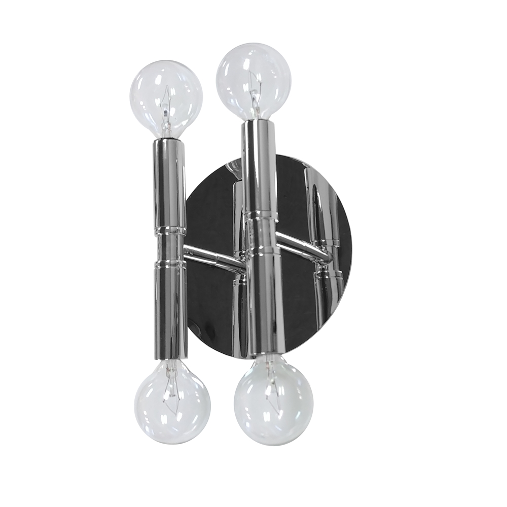 Dainolite Ava Wall Sconce - 4-Light - 5.9-in - Polished Chrome 3 Dainolite Ava Wall Sconce - 4-Light - 5.9-in - Polished Chrome