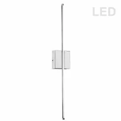 Dainolite Array Wall Sconce - 1-Light - 24.5-in - Polished Chrome/White
