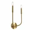 Dainolite Eleanor Wall Sconce - 2-Light - 4.75-in - Aged Brass