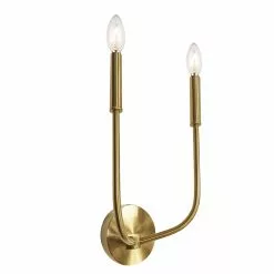 Dainolite Eleanor Wall Sconce - 2-Light - 4.75-in - Aged Brass