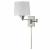 Dainolite Dainotlite 13-in H Swing Arm Wall Lamp - Satin Chrome/White -Dainolite Shop 330762520 MainImage frCA