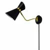 Dainolite 11-in H Swing Arm Wall Lamp - Black/Vintage Bronze