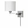 Dainolite Dainotlite 12-in H Swing Arm Wall Lamp - Satin Chrome/White -Dainolite Shop 330762551 MainImage frCA