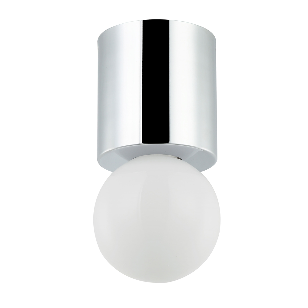 Dainolite 1-Pack Theron 4.75-in Polished Chrome Modern/Contemporary Incandescent Flush Mount Light 3 Dainolite 1-Pack Theron 4.75-in Polished Chrome Modern/Contemporary Incandescent Flush Mount Light