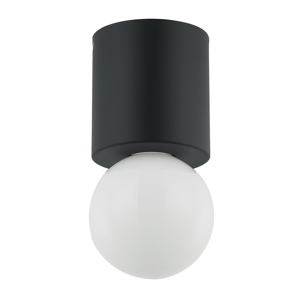 Dainolite Theron 4.75-in Matte Black Modern/Contemporary Incandescent Flush Mount Light 3 Dainolite Theron 4.75-in Matte Black Modern/Contemporary Incandescent Flush Mount Light