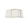 Dainolite Trapezoid 16-in White Modern/Contemporary Incandescent Flush Mount Light