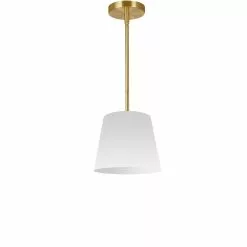 Dainolite Oversized Drum Modern/Contemporary White 10-in Pendant Light