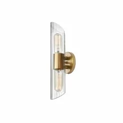 Dainolite Samantha 2-Light 16-in Brass Transitional Vanity Light
