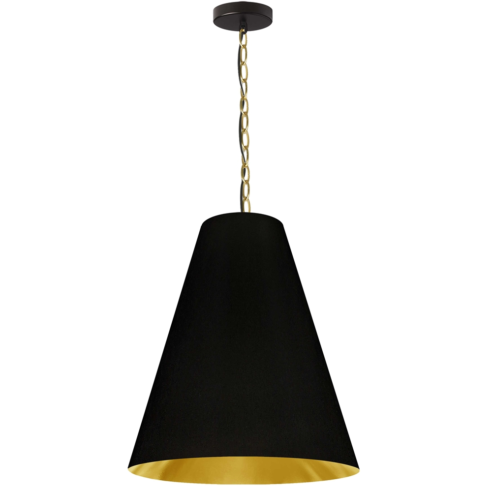 Dainolite Anaya Transitional Drum Black And Gold 20-in Pendant Light 3 Dainolite Anaya Transitional Drum Black And Gold 20-in Pendant Light