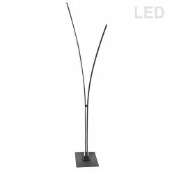 Dainolite Vincent 65.15-in Matte Black Stick Floor Lamp