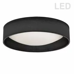 Dainolite 1-Pack 15-in Black/Clear Modern/Contemporary Integrated LED Flush Mount Light