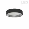 Dainolite 1-Pack 11-in Black/Silver Modern/Contemporary Integrated LED Flush Mount Light