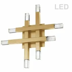 Dainolite 3.15-in W Francesca 8-Light Aged Brass Modern LED Wall Sconce