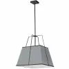 Dainolite Trapezoid Modern/Contemporary Grey And Black 18-in Pendant Light