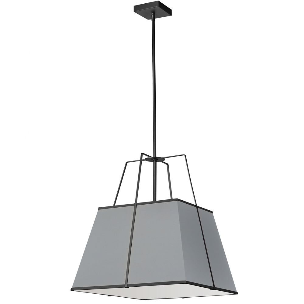 Dainolite Trapezoid Modern/Contemporary Grey And Black 18-in Pendant Light 3 Dainolite Trapezoid Modern/Contemporary Grey And Black 18-in Pendant Light