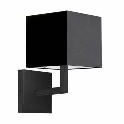 Dainolite 7.5-in W Lucas 1-Light Matte Black Modern Wall Sconce