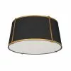 Dainolite Trapezoid 16-in Black Modern/Contemporary Incandescent Flush Mount Light -Dainolite Shop 330844941 MainImage 001