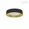 Dainolite 1-Pack 11-in Black/Gold Modern/Contemporary Integrated LED Flush Mount Light -Dainolite Shop 330844971 MainImage 001