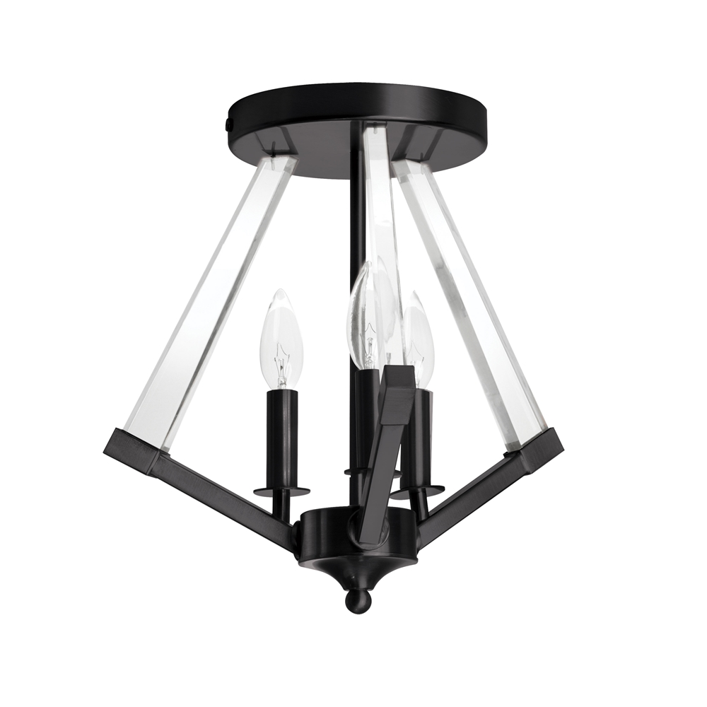 Dainolite Aalto 15-in Matte Black Modern/Contemporary Semi-Flush Mount Light 3 Dainolite Aalto 15-in Matte Black Modern/Contemporary Semi-Flush Mount Light