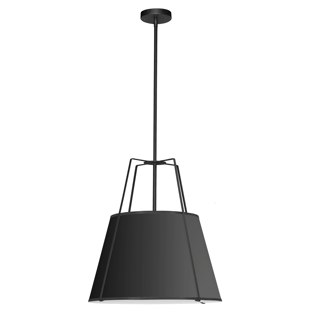Dainolite Trapezoid Modern/Contemporary 18-in Black Pendant Light 3 Dainolite Trapezoid Modern/Contemporary 18-in Black Pendant Light