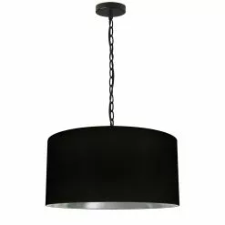 Dainolite Braxton Transitional Black And Silver 20-in Pendant Light