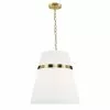Dainolite Symphony Modern/Contemporary White And Aged Brass 18-in Pendant Light