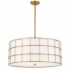 Dainolite Alcala Transitional Aged Brass 25-in Pendant Light