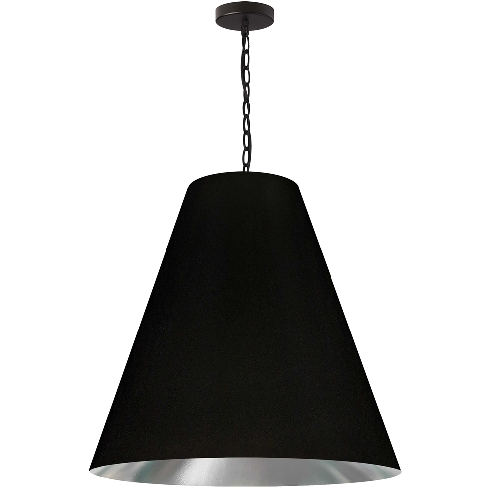 Dainolite Anaya Transitional Drum Black And Silver 26-in Pendant Light 3 Dainolite Anaya Transitional Drum Black And Silver 26-in Pendant Light