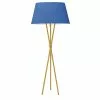 Dainolite Gabriela 61.5-in Aged Brass Tripod Floor Lamp With Blue Shade -Dainolite Shop 330845036 MainImage 001