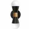 Dainolite 5.4-in W Fortuna 2-Light Matte Black Incandescent Wall Sconce -Dainolite Shop 330845078 MainImage 001
