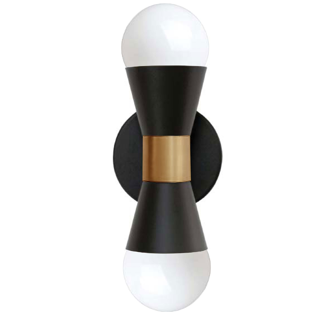 Dainolite 5.4-in W Fortuna 2-Light Matte Black Incandescent Wall Sconce 3 Dainolite 5.4-in W Fortuna 2-Light Matte Black Incandescent Wall Sconce