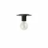 Dainolite 1-Pack Roswell 8-in Matte Black Transitional Incandescent Flush Mount Light