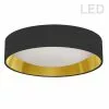 Dainolite 1-Pack 15-in Black/Gold Modern/Contemporary Integrated LED Flush Mount Light 1 Dainolite 1-Pack 15-in Black/Gold Modern/Contemporary Integrated LED Flush Mount Light -Dainolite Shop 330845100 MainImage 001