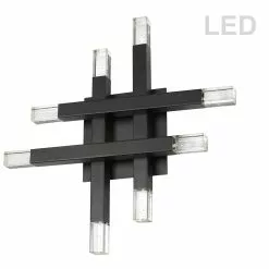 Dainolite 3.15-in W Francesca 8-Light Matte Black Modern LED Wall Sconce