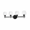 Dainolite Abii 4-Light 29.25-in Black Transitional Vanity Light -Dainolite Shop 330845131 MainImage 001