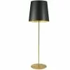 Dainolite 68.5-in Aged Brass Floor Lamp With Black Shade