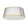 Dainolite Trapezoid 22-in White Modern/Contemporary Incandescent Flush Mount Light -Dainolite Shop 330845201 MainImage 001