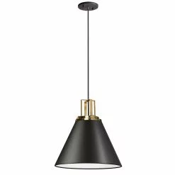 Dainolite Sonus Modern/Contemporary Matte Black 14-in Pendant Light