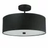 Dainolite Everly 14.25-in Black Transitional Semi-Flush Mount Light -Dainolite Shop 330845222 MainImage 001