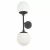 Dainolite 10.5-in W Dayana 2-Light Matte Black De Style Moderne/traditionnel Halogen Wall Sconce