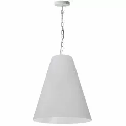 Dainolite Anaya Transitional Drum 20-in White Pendant Light