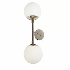 Dainolite 10.5-in W Dayana 2-Light Polished Chrome De Style Moderne/traditionnel Halogen Wall Sconce