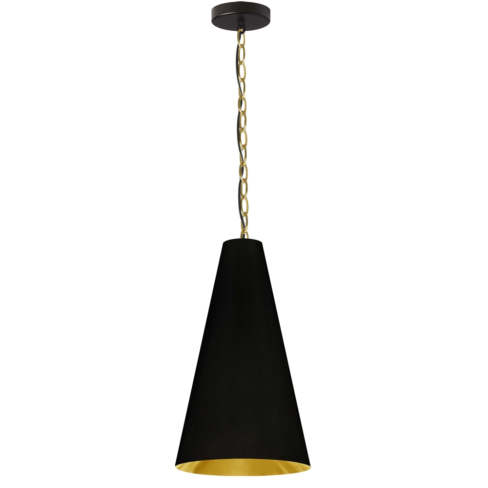 Dainolite Anaya Transitional Drum Black And Gold 12-in Pendant Light 3 Dainolite Anaya Transitional Drum Black And Gold 12-in Pendant Light