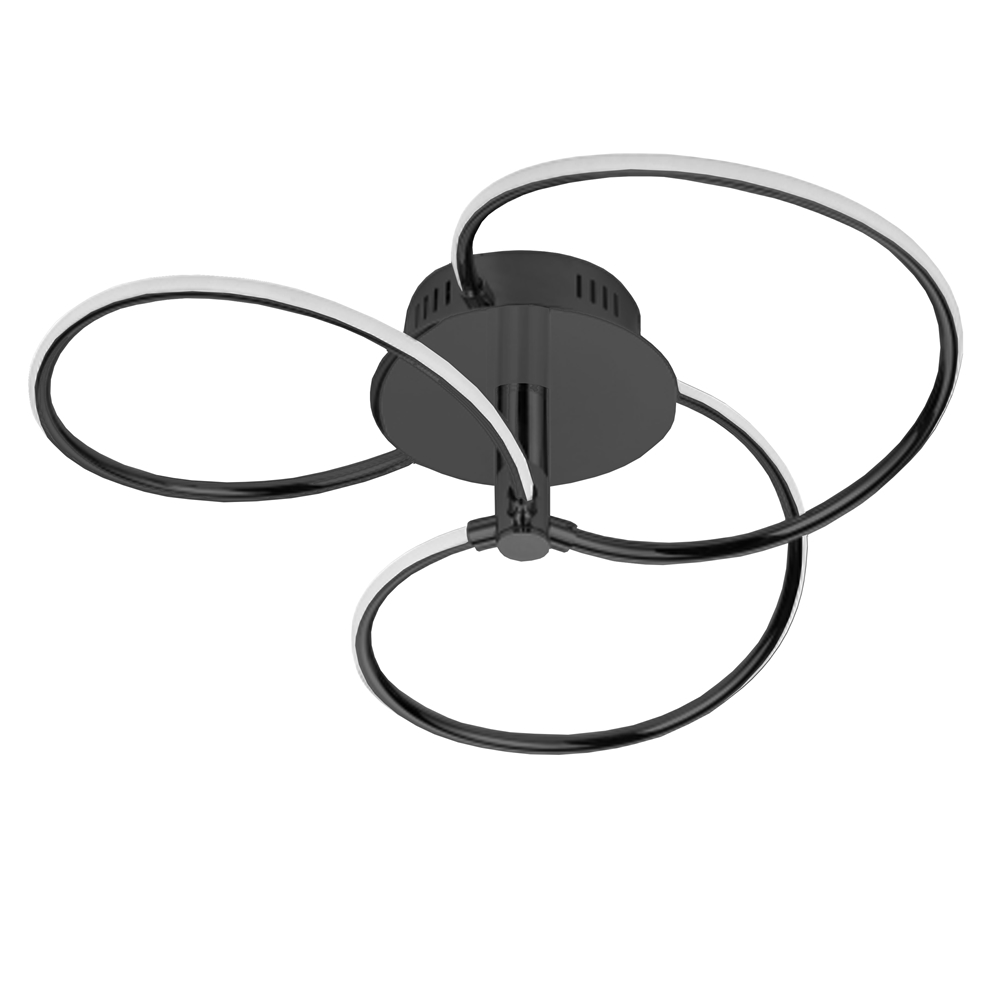 Dainolite 19.75-in Matte Black/White 1-Light Semi-Flush Mount Light 3 Dainolite 19.75-in Matte Black/White 1-Light Semi-Flush Mount Light