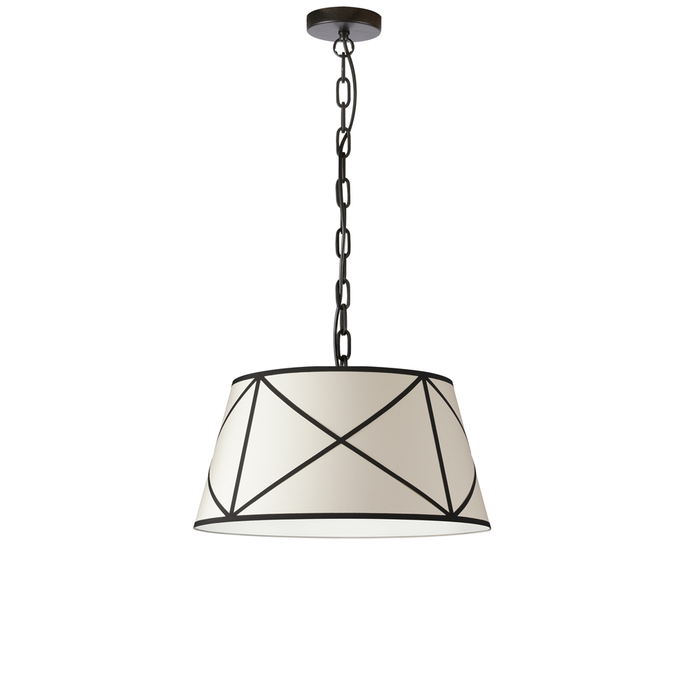 Dainolite Parker 14-in Cream 1-Light Transitional Pendant Light 3 Dainolite Parker 14-in Cream 1-Light Transitional Pendant Light